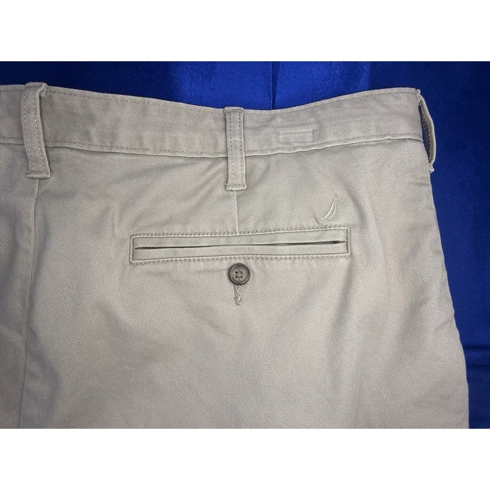 Nautica Flex Men's 40 Classic Fit Shorts Chino 40 Khaki Tan - 8